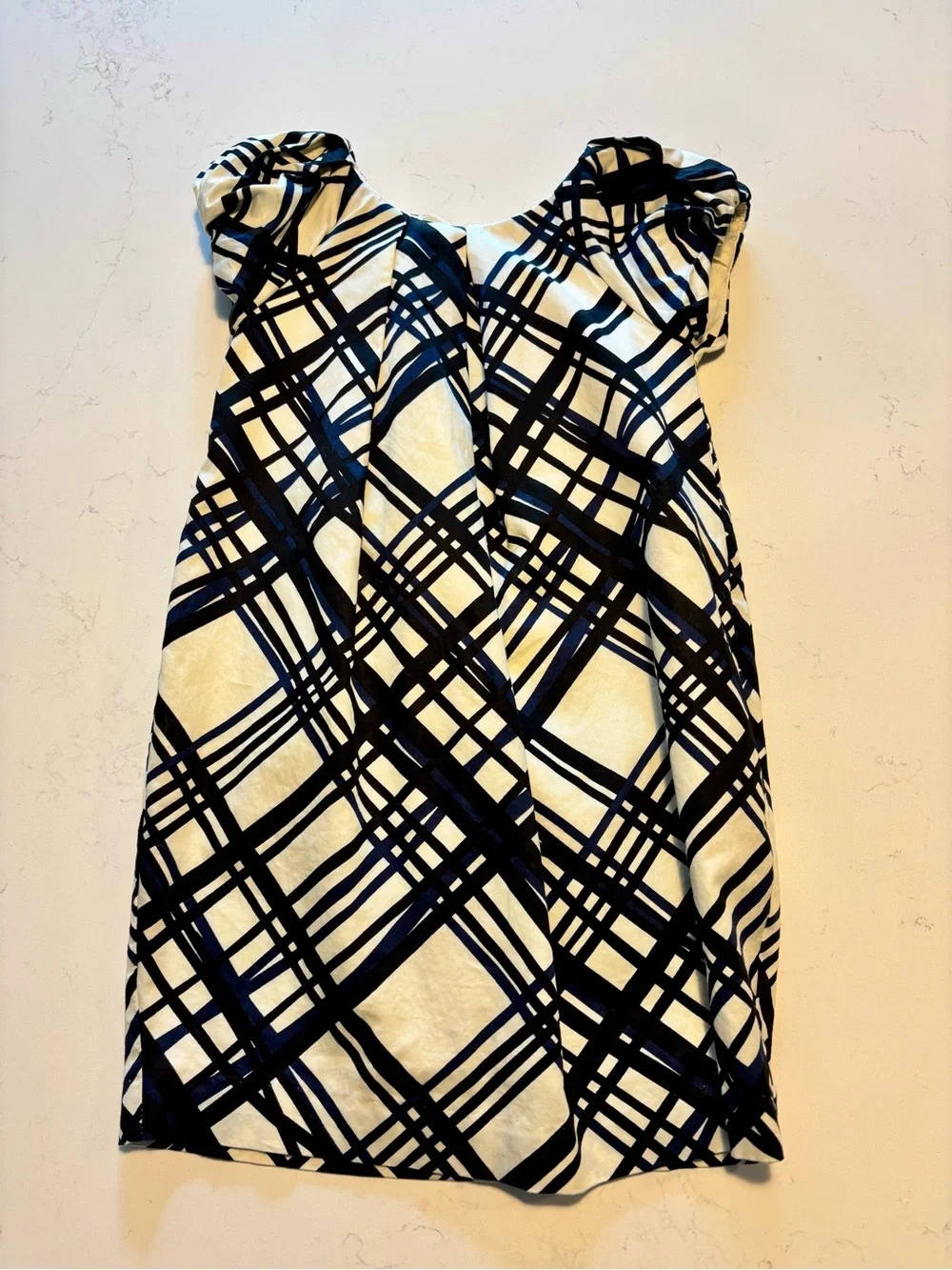 Navy, Cream and Black Girls 5T Dress